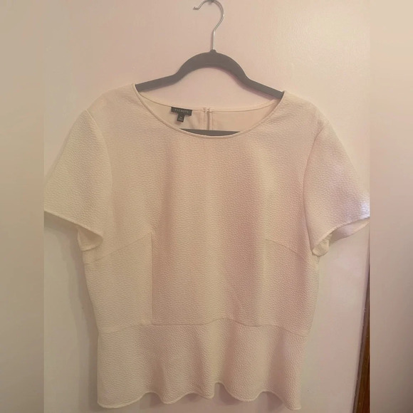 Talbots cream peplum top size 16 EUC - Picture 1 of 3